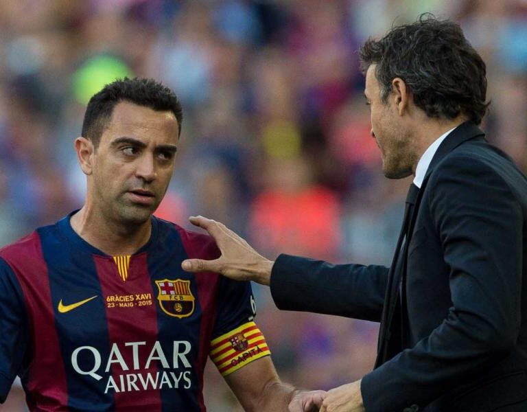 Xavi y Luis Enrique