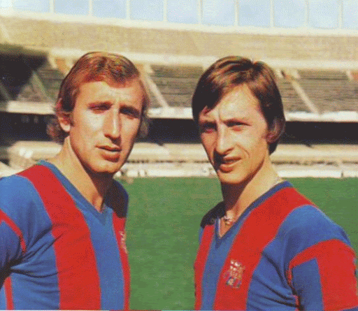 Johan Cruyff y Carles Rexach