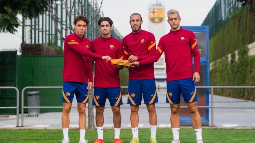 Oriol Busquets como capitán del Barcelona B