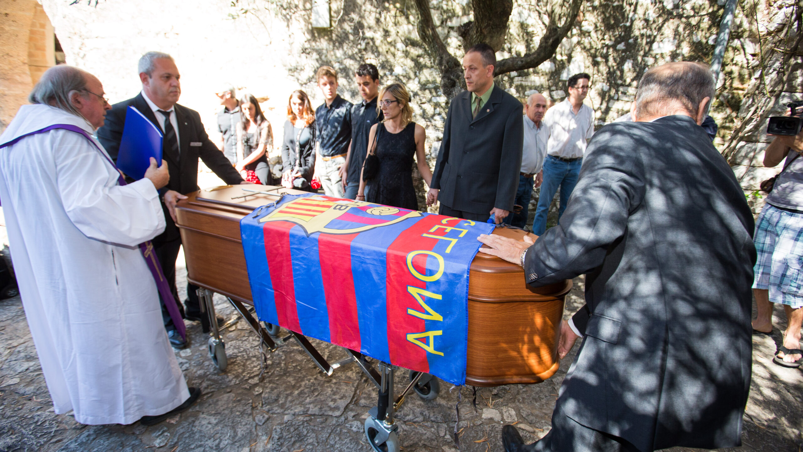 Funeral con temática del FC Barcelona