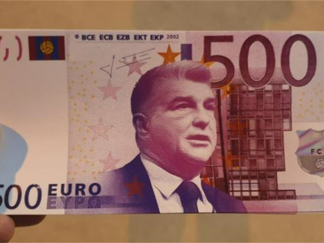 Euro del presidente del Barcelona Joan Laporta